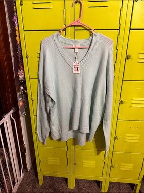 Caslon Pastel Blue V-Neck Sweater